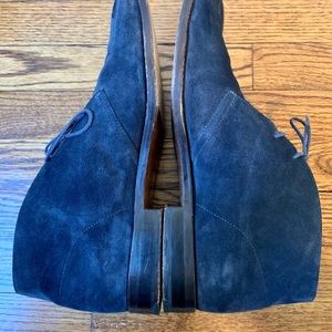 JCREW Genuine Suede Dress Navy Blue Boots Mens 12